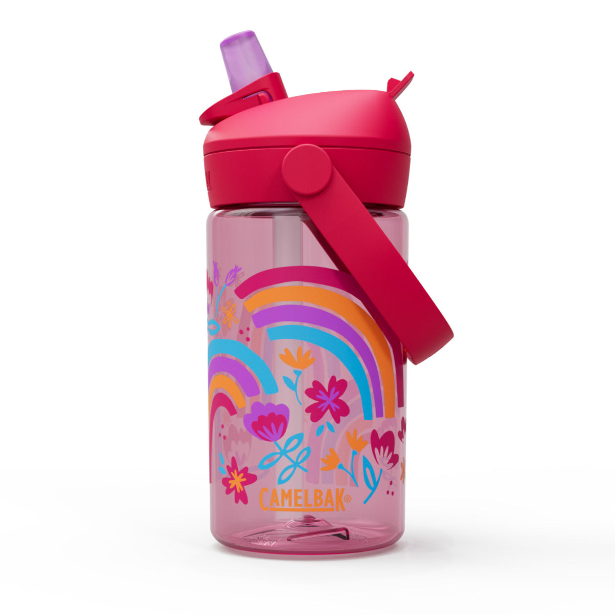 Thrive Flip Straw Kids 400ml Rainbow Floral - Image 1